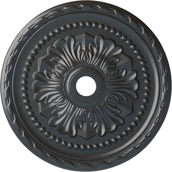 Ekena Millwork Palmetto Ceiling Medallion (Fits Canopies up to 7 5/8"), 31 1/2"OD x 3 5/8"ID x 1 3/4"P, Pewter CM31PMPES - main
